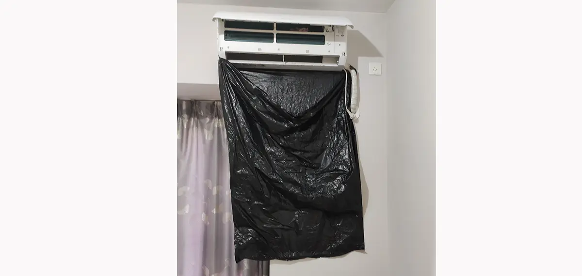 室内机接水袋实拍图片