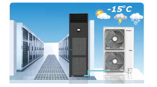 机组在-15℃环境下正常进行制冷示意图